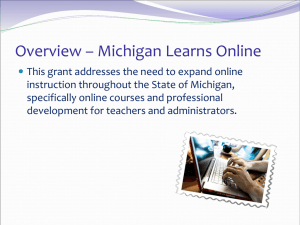 Algebra I Credit Recovery - Michigan Department of Education