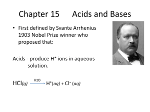 Acids and bases