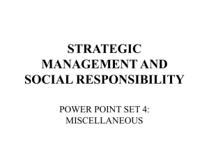 strategic management and social responsibility