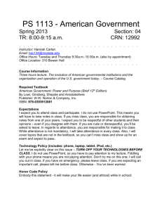 Political Science 1113: American Government