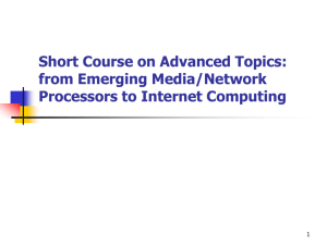 Short Course on Advanced Topics: from Emerging Media/Network
