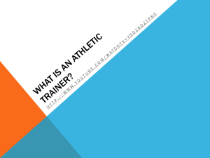 What is an athletic trainer?
