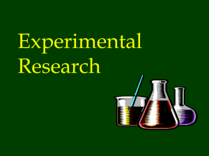 EXPERIMENTAL RESEARCH