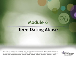 Module 6 Teen Dating Abuse