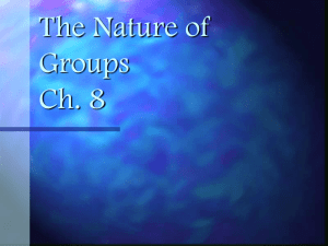 The Nature of Groups 2