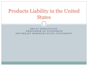 Products Liability in the United States