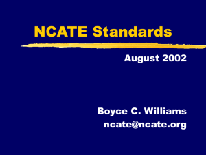 NCATE's Revised Standards (January 23, 1999 Draft)