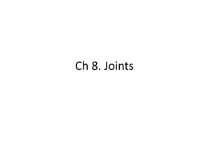 Ch 8. Joints