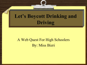 Webquest on drinking and driving - Summer-at-RHHS