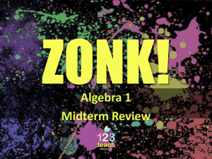 ZONK review game - powerpoint version