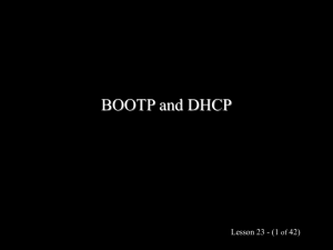 BOOTP and DHCP