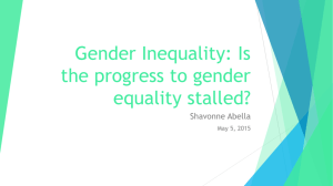 Gender Inequality: Is the progress to gender equality stalled?