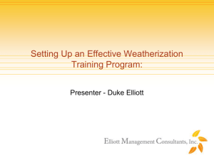 It is possible to quickly set up a quality Weatherization