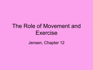 The Role of Movement and Exercise