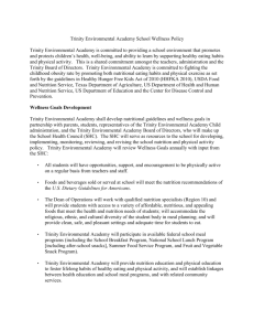 TriEA School Wellness Policy – Board Approved