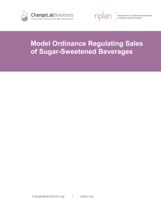 Model Ordinance Regulating Sales of SSBs
