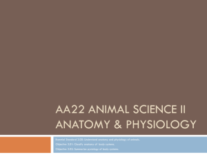 AA22 Animal Science II anatomy & Physiology