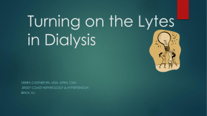 Turning on the Lytes in Dialysis