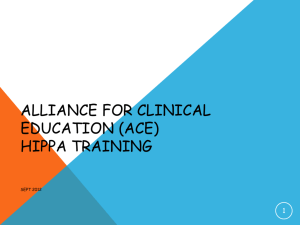 ACE HIPPA Training - Colorado Center for Nursing Excellence