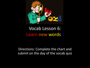 Vocab Lesson 6 - WordPress.com