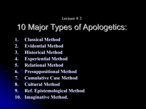 7 Major Types of Apologetics
