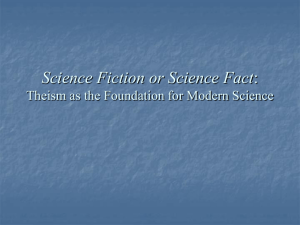 Theism as the Foundation for Modern Science
