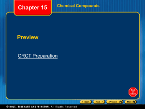 Chapter 15 CRCT Preparation