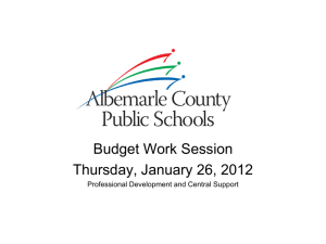 Professional Development Fund - Albemarle County Public Schools