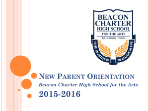 the 2015-2016 New Beacon Parent Orientation