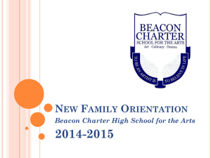 New Parent Orientation - Beacon Charter High School for The Arts