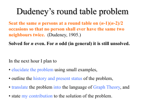 Dudeney's round table problem - Athabasca University Library