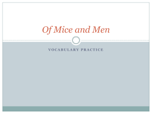 Vocabulary Practice Of Mice and Men