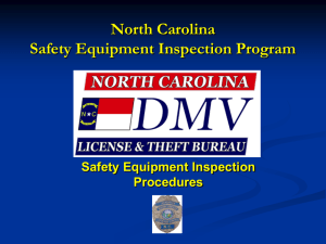 Revised October 2015 Safety Inspection Regulations PowerPoint