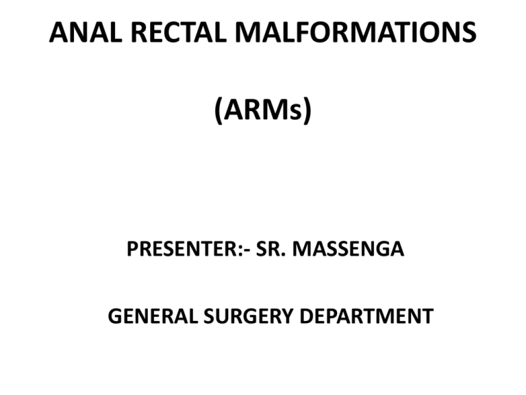 Anal Rectal Malformations 5023