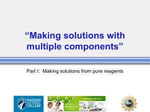 Making solutions with multiple components - Bio-Link