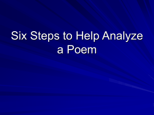 Six Steps to Help Analyze a Poem