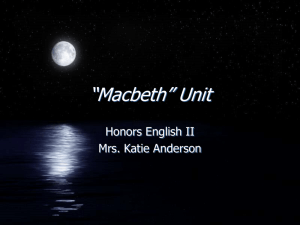 “Macbeth” Unit - CYHSEnglishAnderson