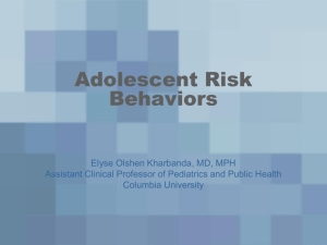 Adolescent Risk Behaviors