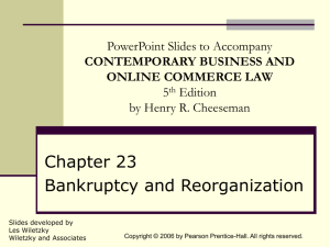 Chapter 023 - Bankruptcy & Reorganization