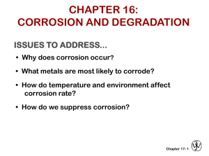 Chapter 16 Corrosion