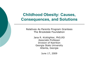Childhood Obesity PowerPoint by Jana Kicklighter