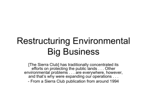 Restructuring Environmental Big Business