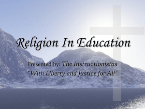 IssueFest Presentation: Religion in Schools