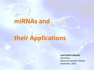 microRNAs and their applications