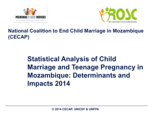 Study on child marriage and teenage pregnancy