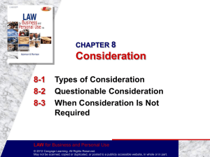 CHAPTER 8 Consideration