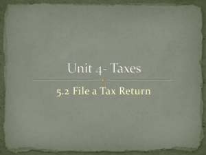 Unit 5- Taxes