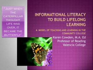 Karen Cowden on "Informational Literacy to Build