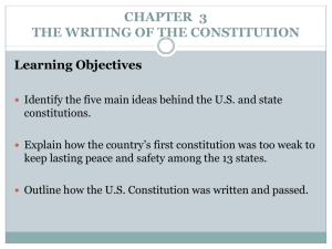 CHAPTER 3 THE WRITING OF THE CONSTITUTION