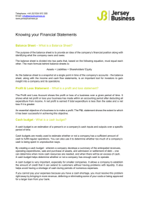 Guide to Knowing your Financial Statements